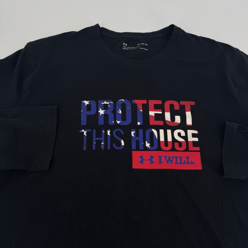 Under Armour Mens XL Protect This House I Will Long Sleeve T Shirt Heatgear